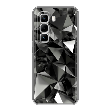 Силиконовый чехол на Infinix Hot 50 Pro с принтом Черные кристаллы
