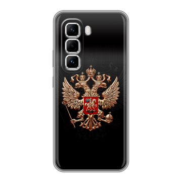 Силиконовый чехол на Infinix Hot 50 Pro с принтом Герб России