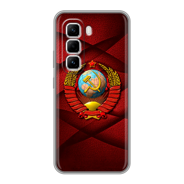 Силиконовый чехол на Infinix Hot 50 Pro с принтом Герб СССР