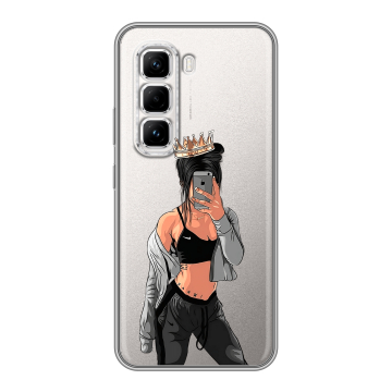 Силиконовый чехол на Infinix Hot 50 Pro с принтом Женские принты