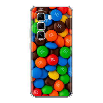 Силиконовый чехол на Infinix Hot 50 Pro с принтом Конфеты