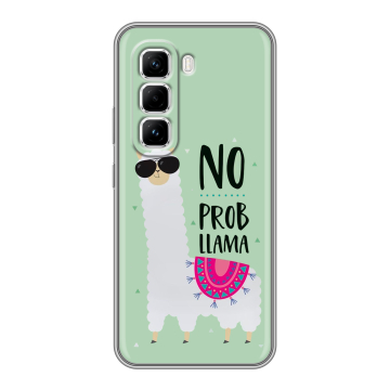Силиконовый чехол на Infinix Hot 50 Pro с принтом Лама