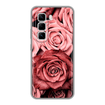Силиконовый чехол на Infinix Hot 50 Pro с принтом Цветы розы