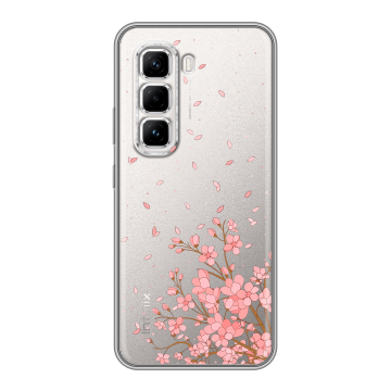 Силиконовый чехол на Infinix Hot 50 Pro с принтом Ветка сакуры Силиконовый чехол на Infinix Hot 50 Pro с принтом Ветка сакуры