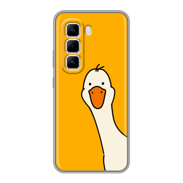 Силиконовый чехол на Infinix Hot 50 Pro с принтом Утка Силиконовый чехол на Infinix Hot 50 Pro с принтом Утка