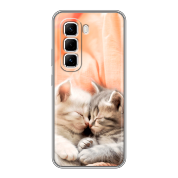 Силиконовый чехол на Infinix Hot 50 Pro с принтом Котята Силиконовый чехол на Infinix Hot 50 Pro с принтом Котята