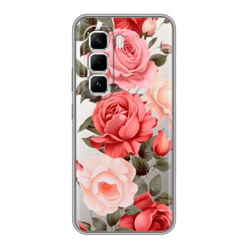 Силиконовый чехол на Infinix Hot 50 Pro с принтом Розы Силиконовый чехол на Infinix Hot 50 Pro с принтом Розы