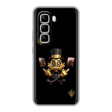 Силиконовый чехол на Infinix Hot 50 Pro с принтом Золотой скрудж макдак Силиконовый чехол на Infinix Hot 50 Pro с принтом Золотой скрудж макдак
