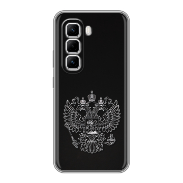 Силиконовый чехол на Infinix Hot 50 Pro с принтом Герб России Силиконовый чехол на Infinix Hot 50 Pro с принтом Герб России