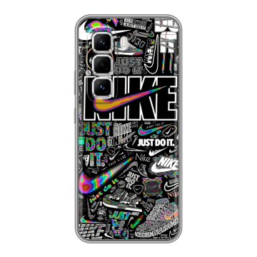 Силиконовый чехол на Infinix Hot 50 Pro с принтом Найк