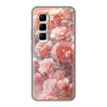 Силиконовый чехол на Infinix Hot 50 Pro с принтом Розовые розы Силиконовый чехол на Infinix Hot 50 Pro с принтом Розовые розы