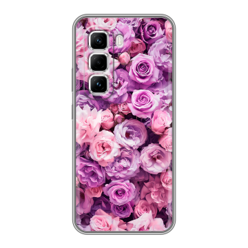 Силиконовый чехол на Infinix Hot 50 Pro с принтом лавандовые розы