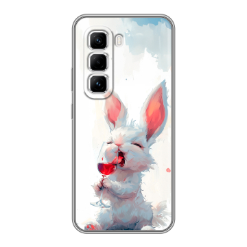 Силиконовый чехол на Infinix Hot 50 Pro с принтом кролик зайчик Силиконовый чехол на Infinix Hot 50 Pro с принтом кролик зайчик