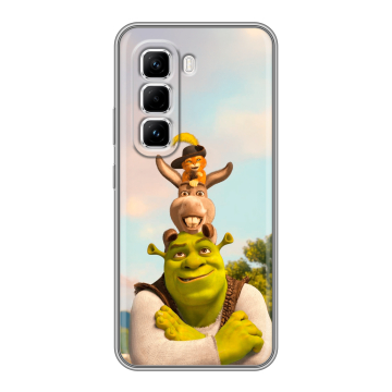 Силиконовый чехол на Infinix Hot 50 Pro с принтом Шрек Shrek