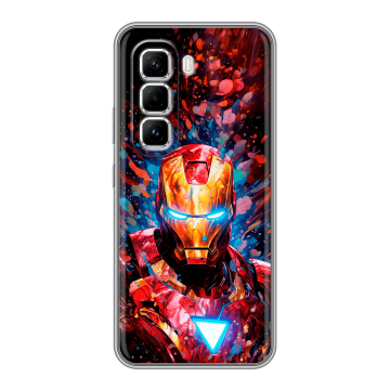Силиконовый чехол на Infinix Hot 50 Pro с принтом Железный человек Ironman Силиконовый чехол на Infinix Hot 50 Pro с принтом Железный человек Ironman