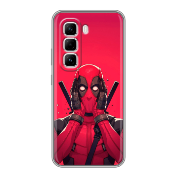 Силиконовый чехол на Infinix Hot 50 Pro с принтом Дедпул Deadpool Силиконовый чехол на Infinix Hot 50 Pro с принтом Дедпул Deadpool