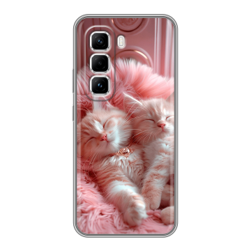 Силиконовый чехол на Infinix Hot 50 Pro с принтом котята котики