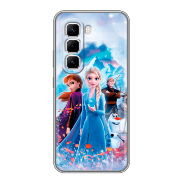 Силиконовый чехол на Infinix Hot 50 Pro с принтом Холодное сердце Frozen Силиконовый чехол на Infinix Hot 50 Pro с принтом Холодное сердце Frozen
