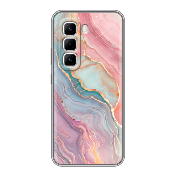 Силиконовый чехол на Infinix Hot 50 Pro с принтом розовый мрамор Силиконовый чехол на Infinix Hot 50 Pro с принтом розовый мрамор