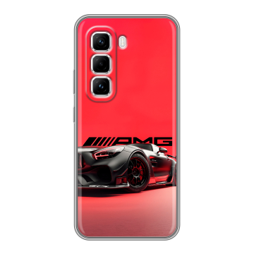 Силиконовый чехол на Infinix Hot 50 Pro с принтом Мерседес Mercedes AMG