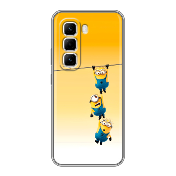 Силиконовый чехол на Infinix Hot 50 Pro с принтом Миньоны Силиконовый чехол на Infinix Hot 50 Pro с принтом Миньоны