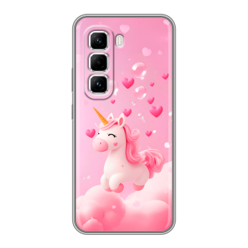 Силиконовый чехол на Infinix Hot 50 Pro с принтом Единорог Силиконовый чехол на Infinix Hot 50 Pro с принтом Единорог