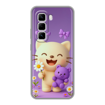 Силиконовый чехол на Infinix Hot 50 Pro с принтом для девочек Силиконовый чехол на Infinix Hot 50 Pro с принтом для девочек