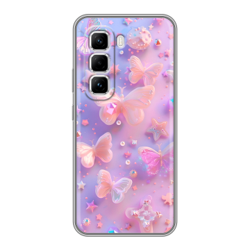 Силиконовый чехол на Infinix Hot 50 Pro с принтом Бабочки Силиконовый чехол на Infinix Hot 50 Pro с принтом Бабочки
