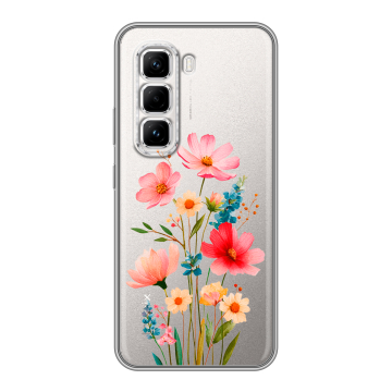 Силиконовый чехол на Infinix Hot 50 Pro с принтом Цветы