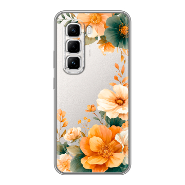 Силиконовый чехол на Infinix Hot 50 Pro с принтом Цветы принт