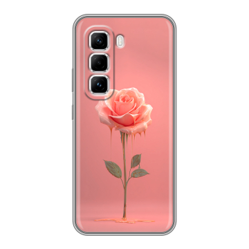 Силиконовый чехол на Infinix Hot 50 Pro с принтом Розовая роза