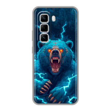 Силиконовый чехол на Infinix Hot 50 Pro с принтом Медведь