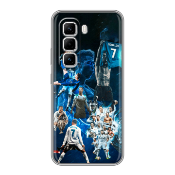Силиконовый чехол на Infinix Hot 50 Pro с принтом Реал Роналдо