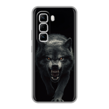 Силиконовый чехол на Infinix Hot 50 Pro с принтом Волк Силиконовый чехол на Infinix Hot 50 Pro с принтом Волк