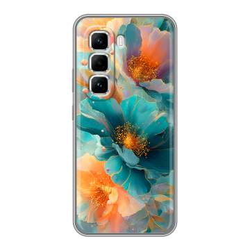 Силиконовый чехол на Infinix Hot 50 Pro с принтом Цветы