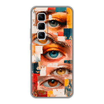 Силиконовый чехол на Infinix Hot 50 Pro с принтом Модный принт