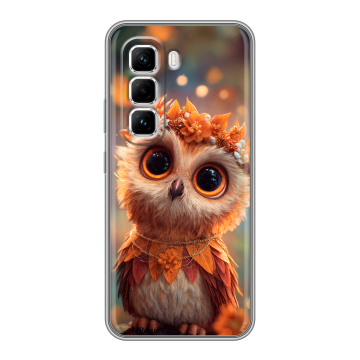 Силиконовый чехол на Infinix Hot 50 Pro с принтом Милая сова