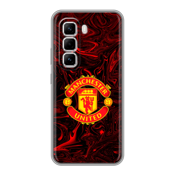 Силиконовый чехол на Infinix Hot 50 Pro с принтом Manchester United