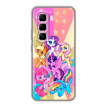 Силиконовый чехол на Infinix Hot 50 Pro с принтом My little pony Дружба чудо Силиконовый чехол на Infinix Hot 50 Pro с принтом My little pony Дружба чудо