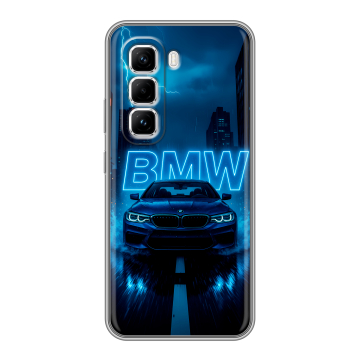 Силиконовый чехол на Infinix Hot 50 Pro с принтом BMW БМВ Силиконовый чехол на Infinix Hot 50 Pro с принтом BMW БМВ