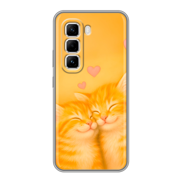 Силиконовый чехол на Infinix Hot 50 Pro с принтом Милые котята Силиконовый чехол на Infinix Hot 50 Pro с принтом Милые котята