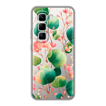 Силиконовый чехол на Infinix Hot 50 Pro с принтом женский