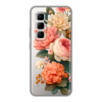 Силиконовый чехол на Infinix Hot 50 Pro с принтом цветы