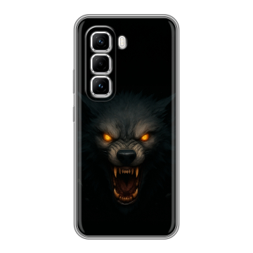 Силиконовый чехол на Infinix Hot 50 Pro с принтом Волк