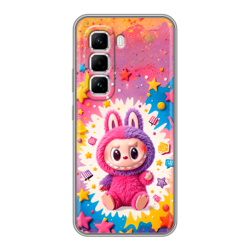 Силиконовый чехол на Infinix Hot 50 Pro с принтом Labubu Лабубу Силиконовый чехол на Infinix Hot 50 Pro с принтом Labubu Лабубу