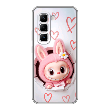 Силиконовый чехол на Infinix Hot 50 Pro с принтом Labubu Лабубу Силиконовый чехол на Infinix Hot 50 Pro с принтом Labubu Лабубу
