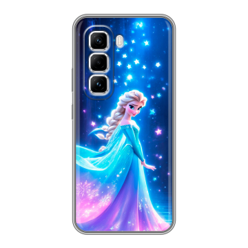 Силиконовый чехол на Infinix Hot 50 Pro с принтом Холодное сердце Frozen Силиконовый чехол на Infinix Hot 50 Pro с принтом Холодное сердце Frozen