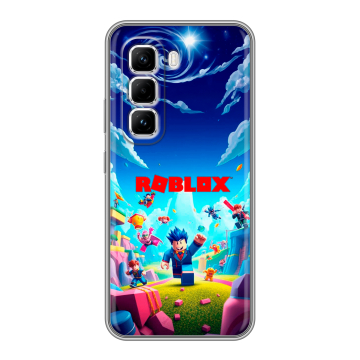Силиконовый чехол на Infinix Hot 50 Pro с принтом Roblox Роблокс Силиконовый чехол на Infinix Hot 50 Pro с принтом Roblox Роблокс