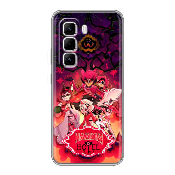 Силиконовый чехол на Infinix Hot 50 Pro с принтом Hazbin Hotel Отель Хазбин Силиконовый чехол на Infinix Hot 50 Pro с принтом Hazbin Hotel Отель Хазбин
