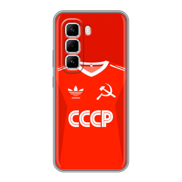 Силиконовый чехол на Infinix Hot 50 Pro с принтом Флаг Герб СССР